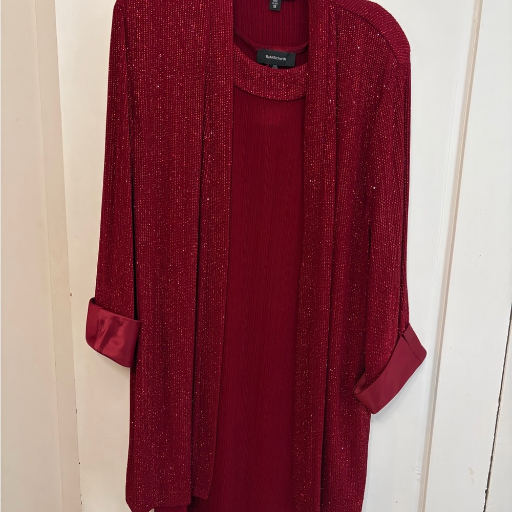 R&M Richards Red Sparkle Dress